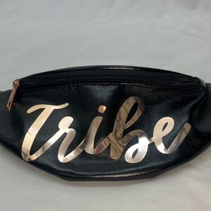 Tribe graphic black and rose gold small Fanny pack